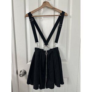 Hot Topic Women's Dress Skirt-all Suspenders Size S Black Goth Punk